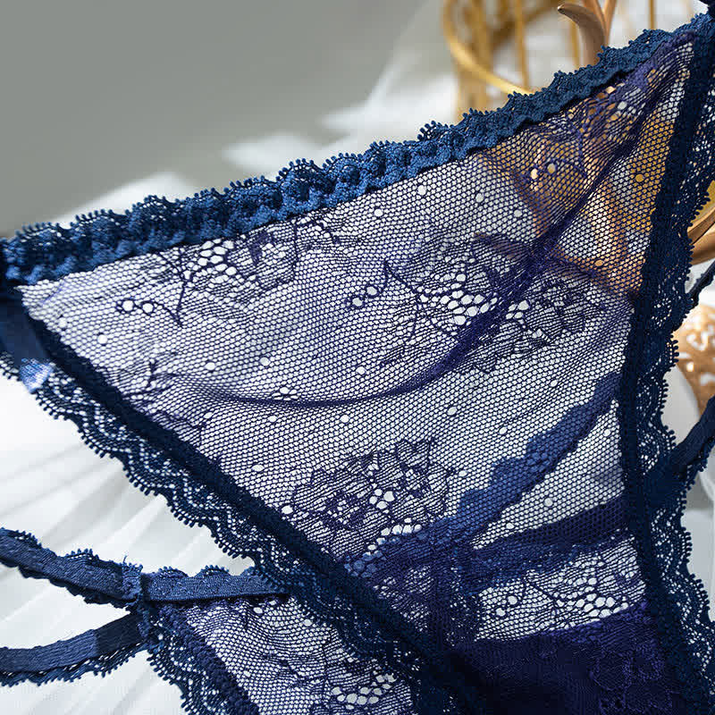 Sexy Spitzen-Netz-String mit niedriger Taille (3er-Pack)