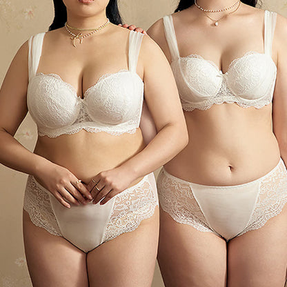 Dünner Minimizer-Push-Up-Bügel-BH aus Spitze