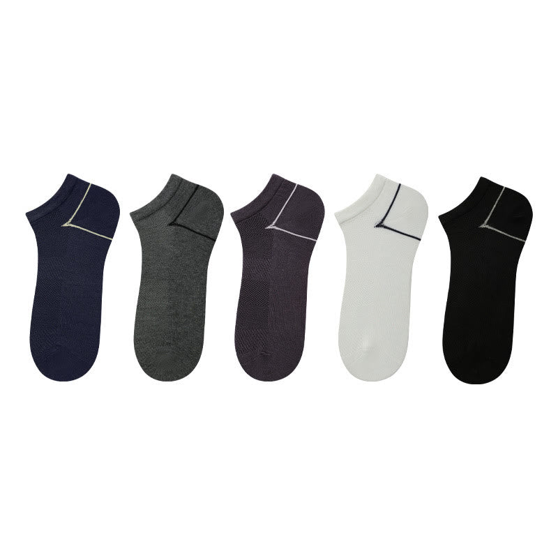 Knöchelsocken aus Bambusfaser (5 Paar) - Mehrfarbig - EU39-44 (US6-10) - image 1