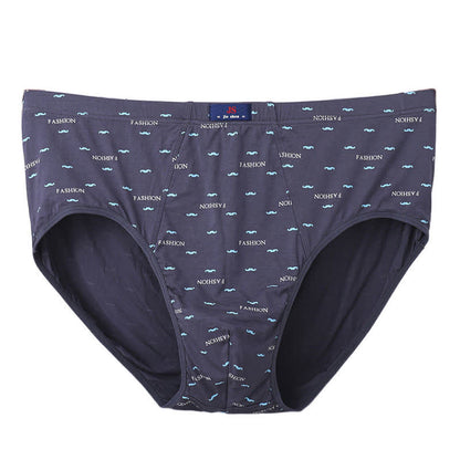 Bequeme Herren-Slips mit hoher Taille und Buchstaben-Aufdruck in Übergröße (2er-Pack)
