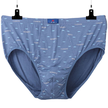 Bequeme Herren-Slips mit hoher Taille und Buchstaben-Aufdruck in Übergröße (2er-Pack)