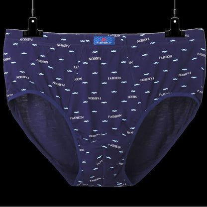 Bequeme Herren-Slips mit hoher Taille und Buchstaben-Aufdruck in Übergröße (2er-Pack)