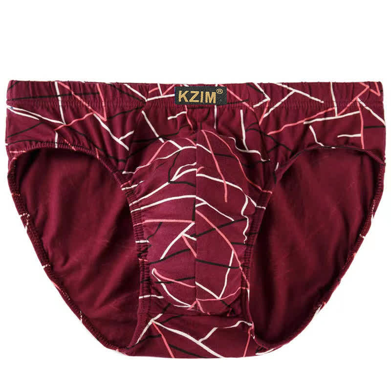 Herren-Slips aus Baumwolle mit Drachenmuster (3er-Pack) - B-Rot - 7XL - image 8