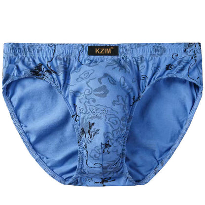 Herren-Slips aus Baumwolle mit Drachenmuster (3er-Pack) - A-Himmelblau - 7XL - image 4