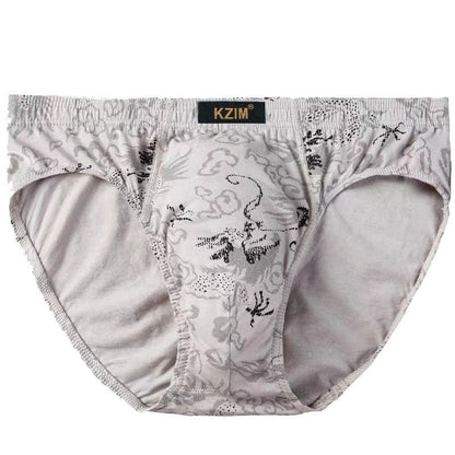 Herren-Slips aus Baumwolle mit Drachenmuster (3er-Pack) - A-Grau - 7XL - image 6