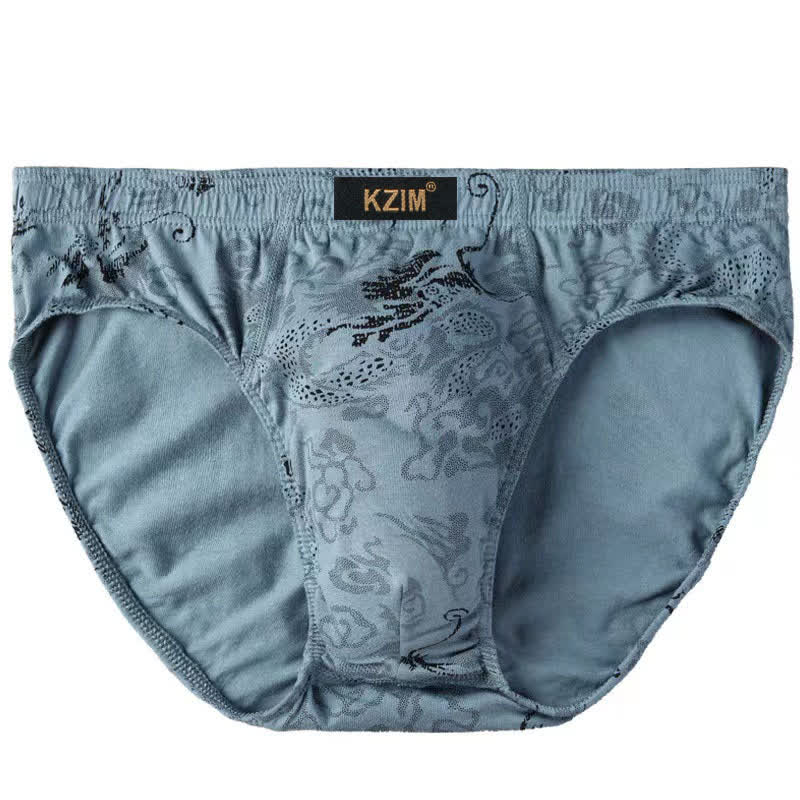 Baumwoll-Slips mit Drachen-Print für Herren in Übergröße (3er-Pack)