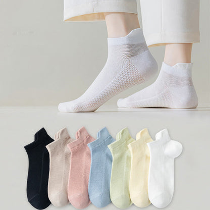 Netz-Söckchen in klassischen Farben (7 Paar) - image 1