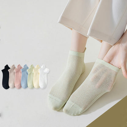 Netz-Söckchen in klassischen Farben (7 Paar) - image 2