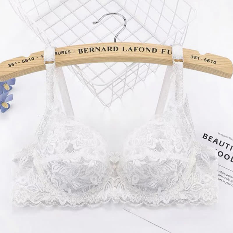 Dünner, vollständig transparenter, sexy Bügel-BH aus Spitze