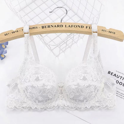 Dünner, vollständig transparenter, sexy Bügel-BH aus Spitze