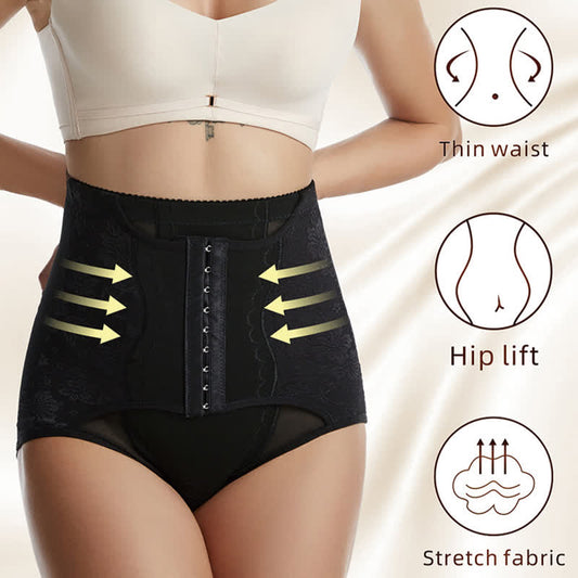 Atmungsaktive Bauchformende Höschen aus Netzstoff mit hoher Taille (2 Packungen)