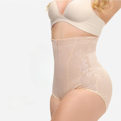 Formende Unterhose mit hoher Taille und Reißverschluss zur Bauchstraffung und Hüftstraffung