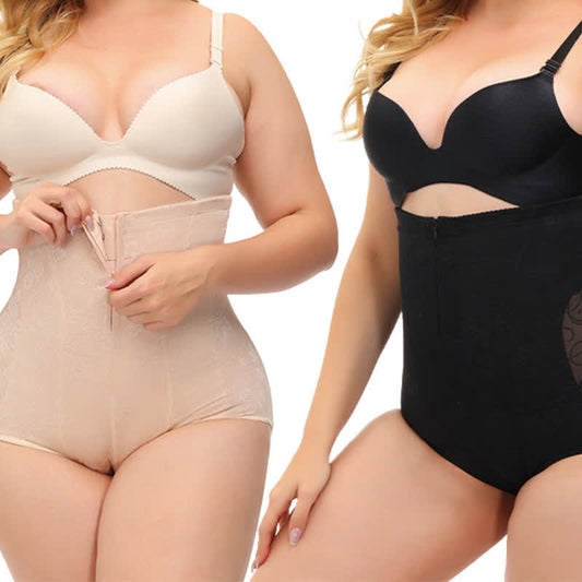 Formende Unterhose mit hoher Taille und Reißverschluss zur Bauchstraffung und Hüftstraffung