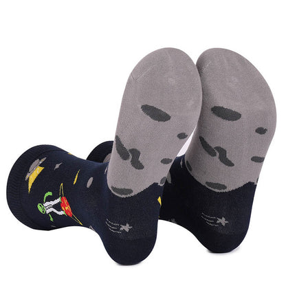 Astronauten-Sternbild-Viertel-Socken (4 Paar) - image 11