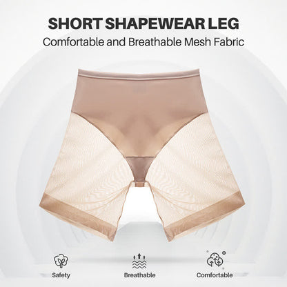 Sexy hochelastische, figurformende Shorts aus Netzstoff mit mittlerer Taille zur Bauchstraffung