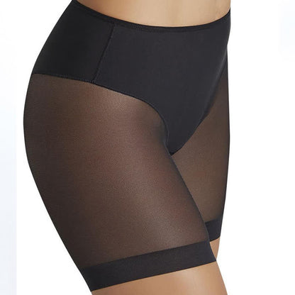 Sexy hochelastische, figurformende Shorts aus Netzstoff mit mittlerer Taille zur Bauchstraffung
