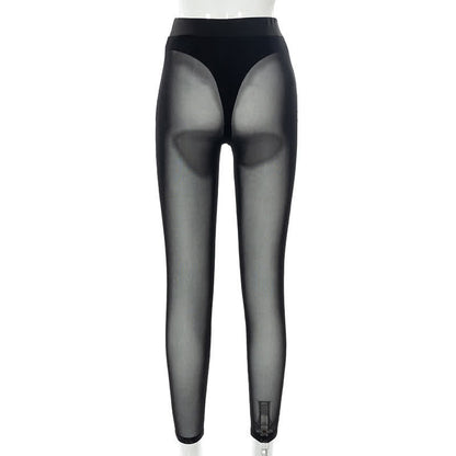 Sexy Strumpfhose mit hoher Taille, durchsichtigem Netzstoff, Hüftlifting und Formgebung