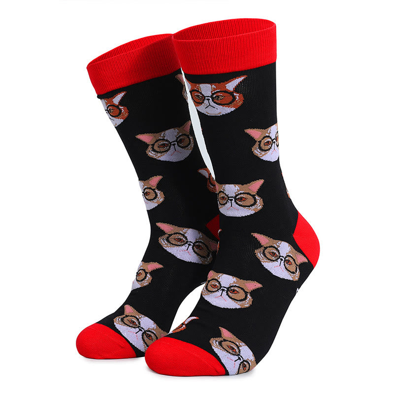 Brillenkatzen-Viertel-Socken (5 Paar) - image 6