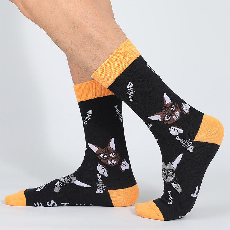 Brillenkatzen-Viertel-Socken (5 Paar) - image 4