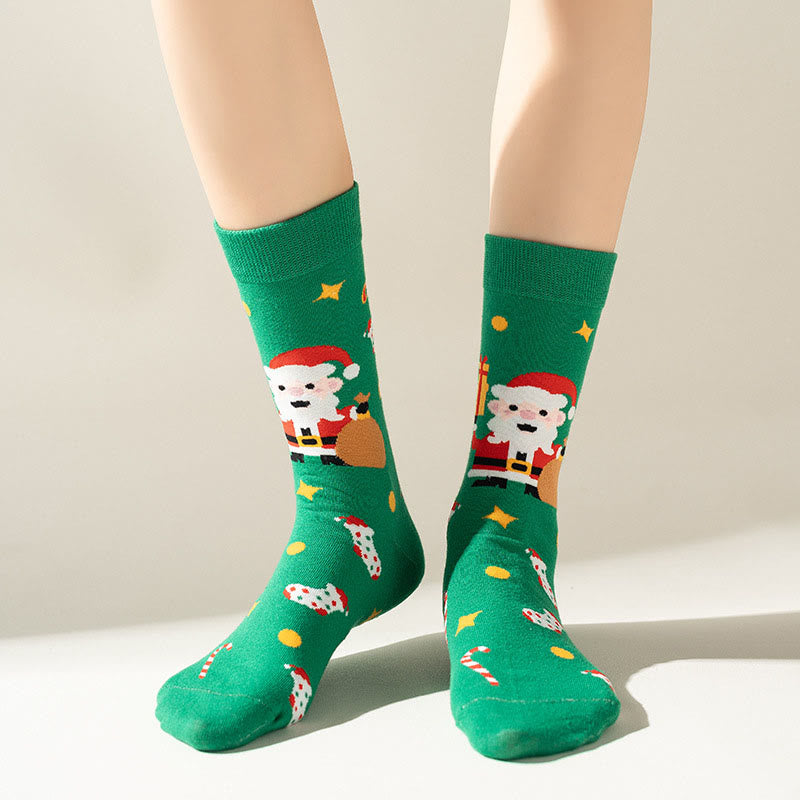 Grüne Weihnachtsviertelsocken (3 Paar) - image 7