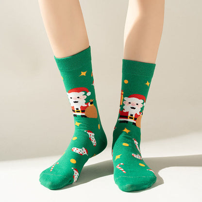 Grüne Weihnachtsviertelsocken (3 Paar) - image 7
