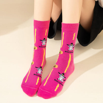 Rosa Katzen-Viertel-Socken in Übergröße (3 Paar) - image 6