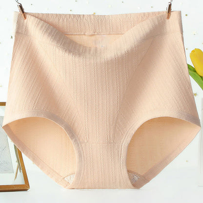 Nahtlose Baumwollhöschen mit hoher Taille und einfarbiger Optik in Übergröße (3er-Pack)