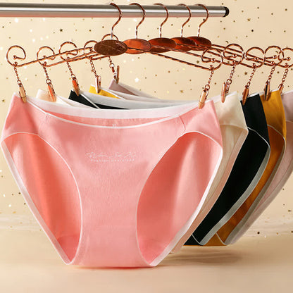 Bequeme, nahtlose Baumwoll-Slips mit niedriger Taille in Übergröße (3er-Pack)