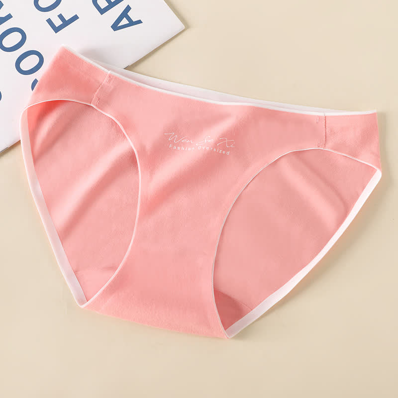 Bequeme, nahtlose Baumwoll-Slips mit niedriger Taille in Übergröße (3er-Pack)