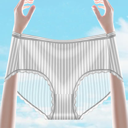 Transparente, dünne Slips aus Eisseide mit mittlerer Taille in Übergröße (3er-Pack)