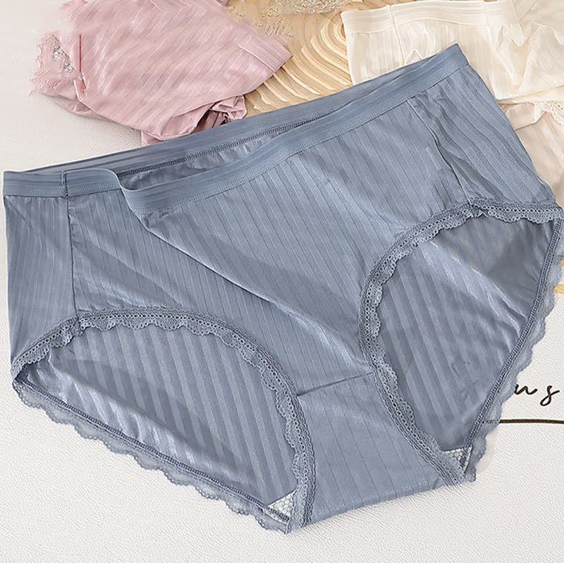 Transparente, dünne Slips aus Eisseide mit mittlerer Taille in Übergröße (3er-Pack)