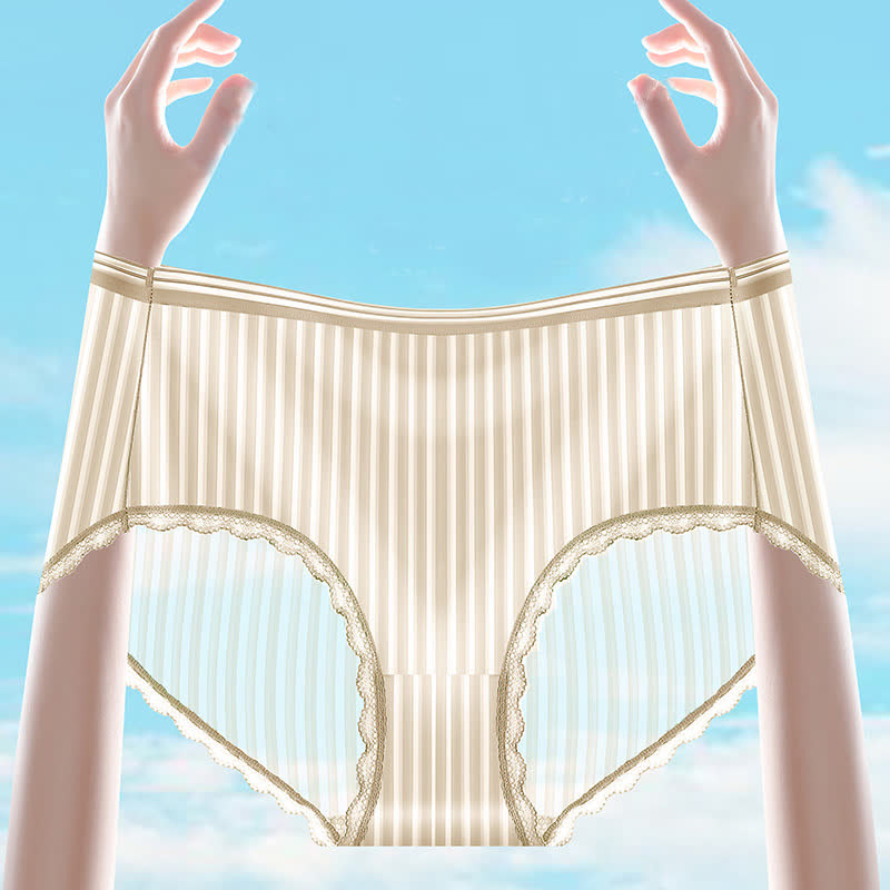 Transparente, dünne Slips aus Eisseide mit mittlerer Taille in Übergröße (3er-Pack)