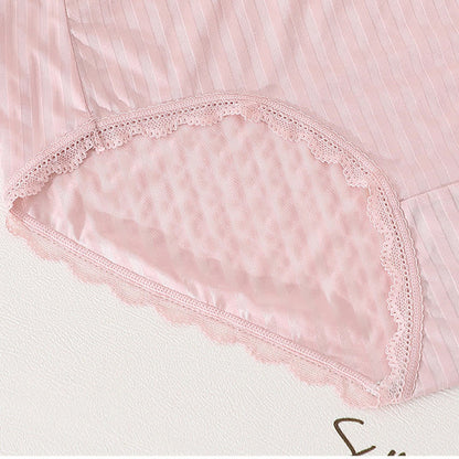 Transparente, dünne Slips aus Eisseide mit mittlerer Taille in Übergröße (3er-Pack)