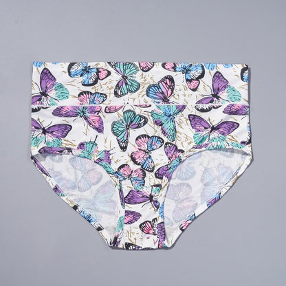 Slips mit hoher Taille und Schmetterlingsdruck (4er-Pack) - image 1