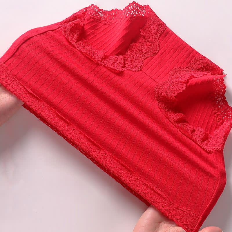 Atmungsaktive Slips aus Baumwollspitze mit hoher Taille in Übergröße (3er-Pack)
