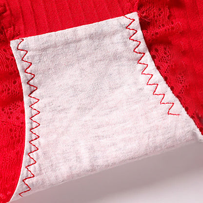 Atmungsaktive Slips aus Baumwollspitze mit hoher Taille in Übergröße (3er-Pack)