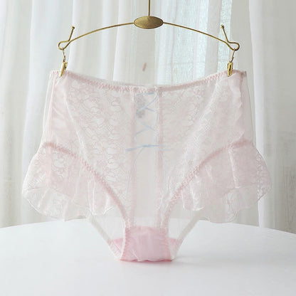 Sexy Slips mit hoher Taille und atmungsaktiver Spitze in Übergröße (2er-Pack)
