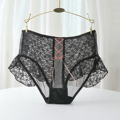 Sexy Slips mit hoher Taille und atmungsaktiver Spitze in Übergröße (2er-Pack)
