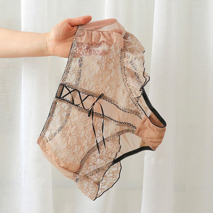 Sexy Slips mit hoher Taille und atmungsaktiver Spitze in Übergröße (2er-Pack)