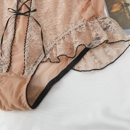 Sexy Slips mit hoher Taille und atmungsaktiver Spitze in Übergröße (2er-Pack)