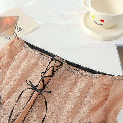 Sexy Slips mit hoher Taille und atmungsaktiver Spitze in Übergröße (2er-Pack)