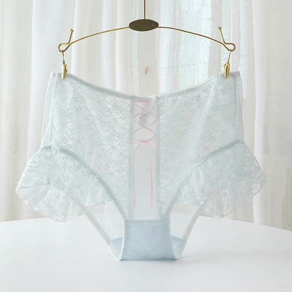 Sexy Slips mit hoher Taille und atmungsaktiver Spitze in Übergröße (2er-Pack)