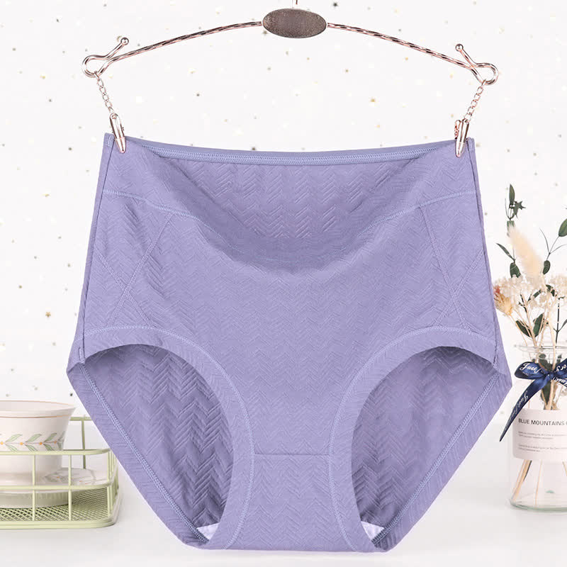 Einfarbige Basic-Höschen aus Baumwolle in Übergröße mit hoher Taille (3er-Pack)