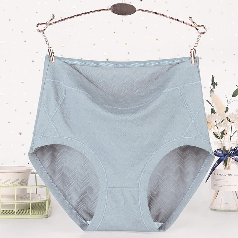 Einfarbige Basic-Höschen aus Baumwolle in Übergröße mit hoher Taille (3er-Pack)