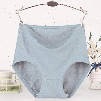Einfarbige Basic-Höschen aus Baumwolle in Übergröße mit hoher Taille (3er-Pack)