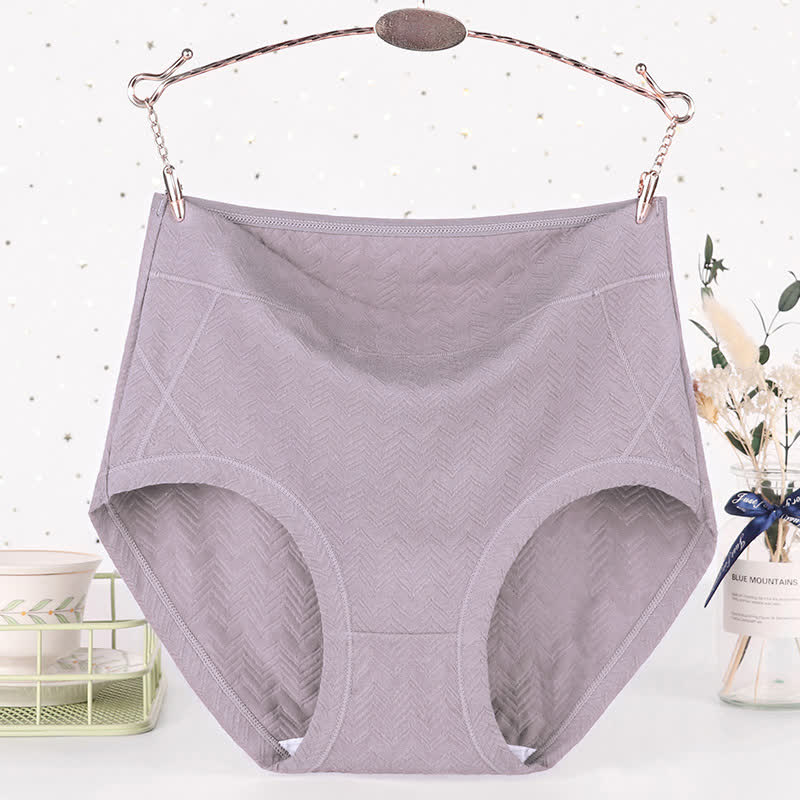 Einfarbige Basic-Höschen aus Baumwolle in Übergröße mit hoher Taille (3er-Pack)