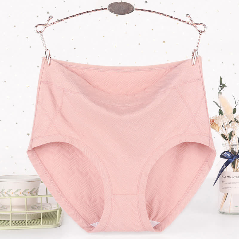 Einfarbige Basic-Höschen aus Baumwolle in Übergröße mit hoher Taille (3er-Pack)