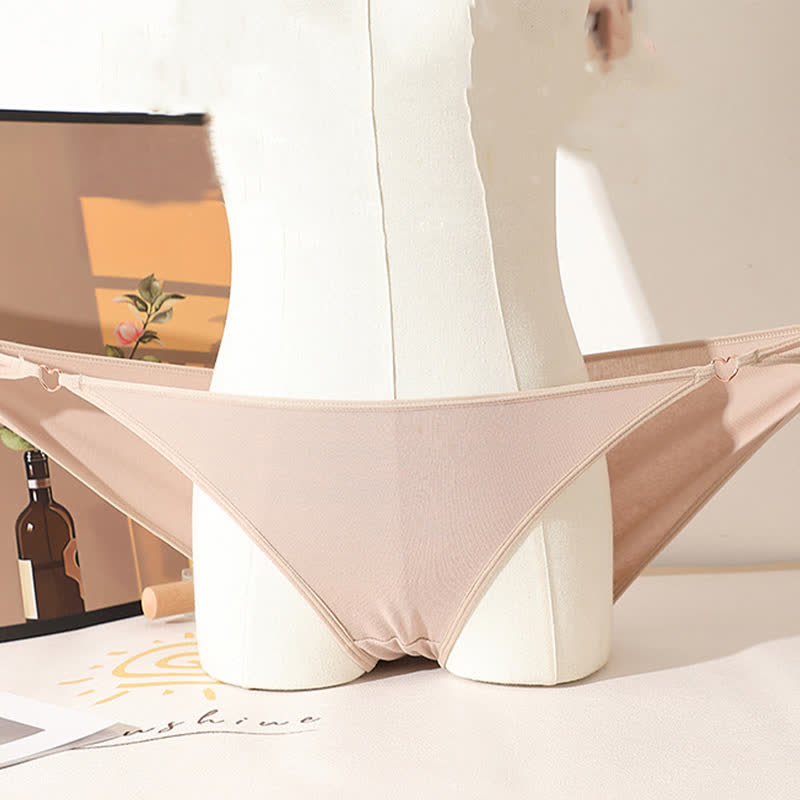 Sexy Slips aus Baumwolle mit niedrigem Bund und Herzausschnitt in Übergröße (3er-Pack)