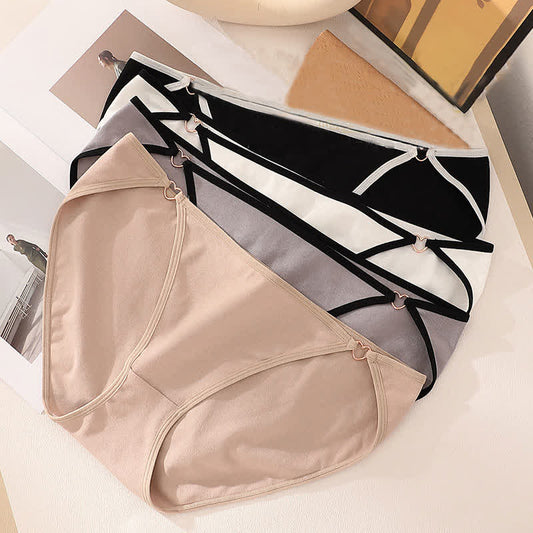 Sexy Slips aus Baumwolle mit niedrigem Bund und Herzausschnitt in Übergröße (3er-Pack)