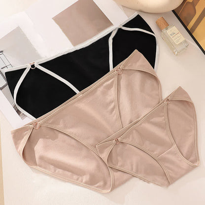 Sexy Slips aus Baumwolle mit niedrigem Bund und Herzausschnitt in Übergröße (3er-Pack)